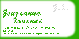 zsuzsanna kovendi business card